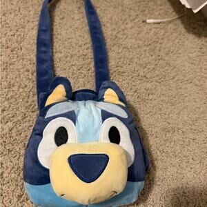 Blue Plush Husky Kids Crossbody Bag - Cute Character Purse